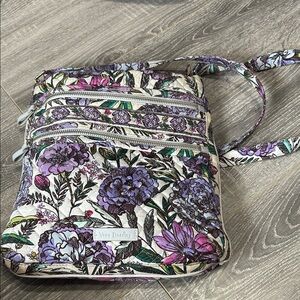 Vera Bradley Purple and Green Floral Crossbody Bag